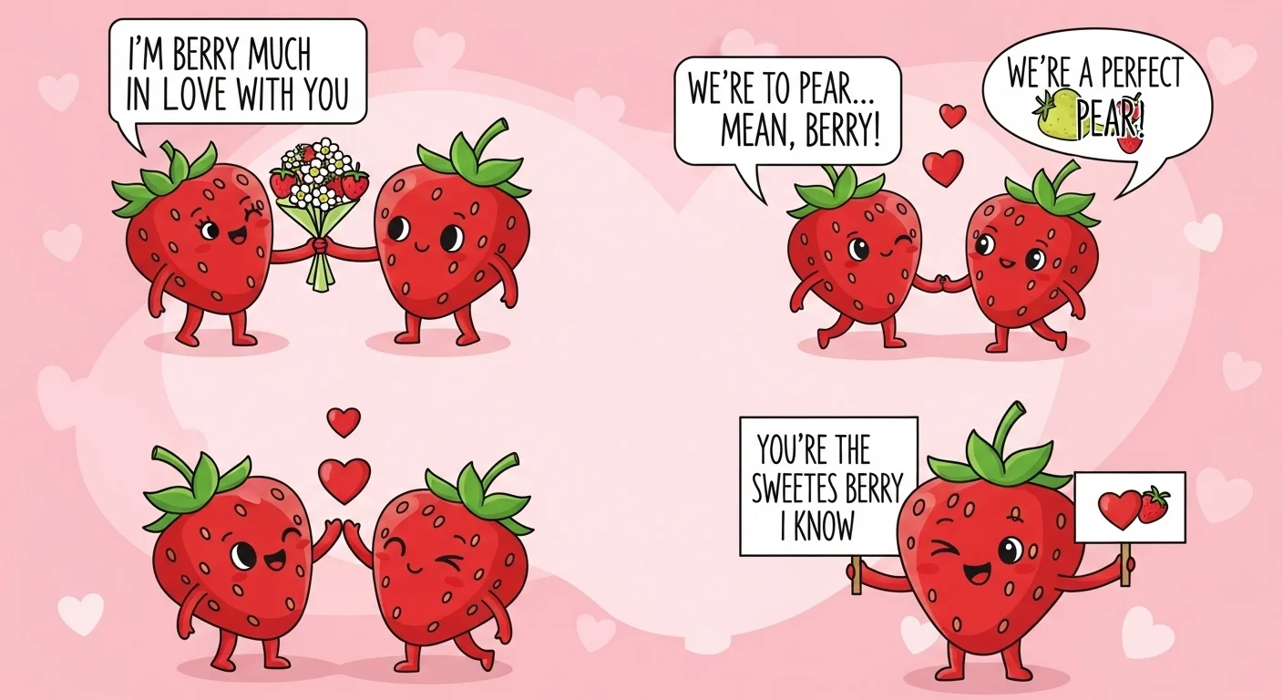 Flirty Strawberry Puns for Texts & DMs