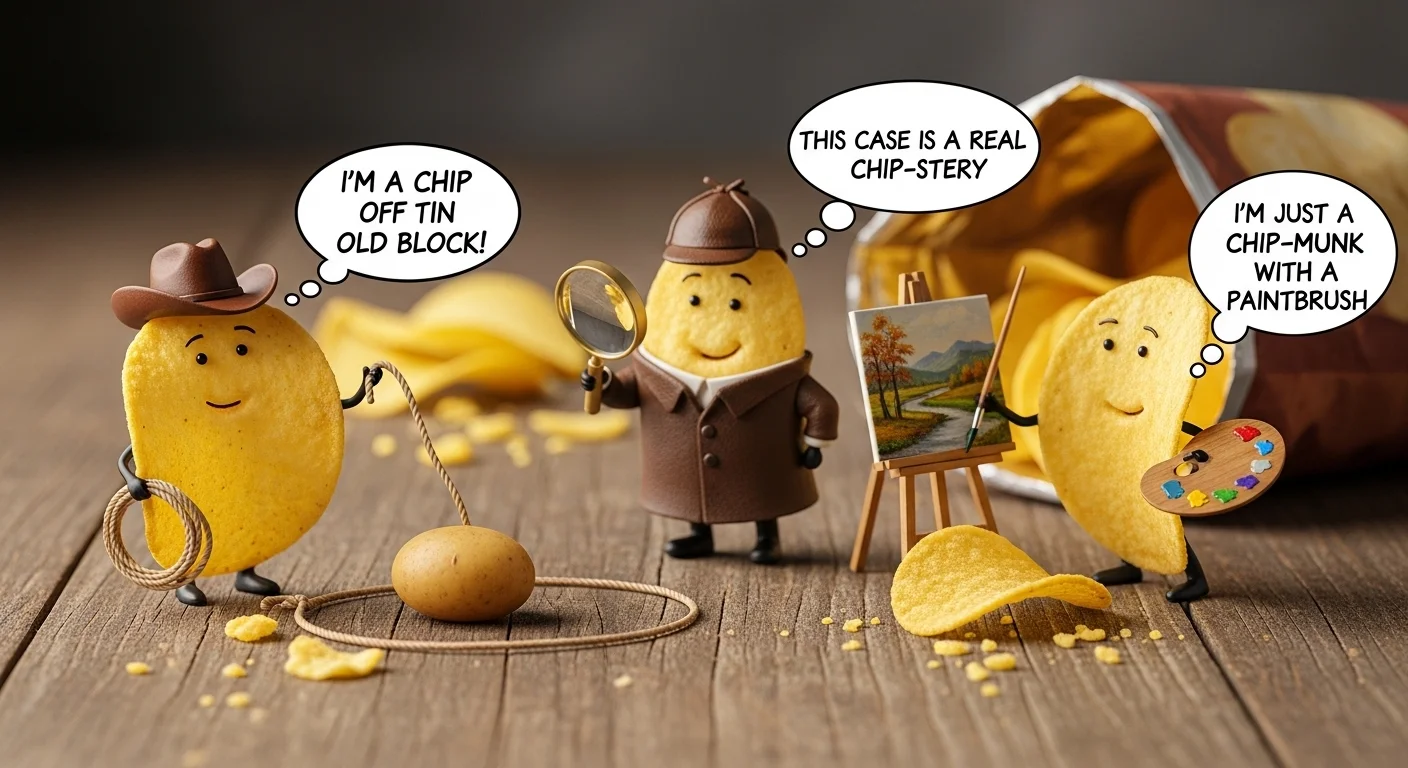 Trendy Chips Wordplay Perfect for Social Media