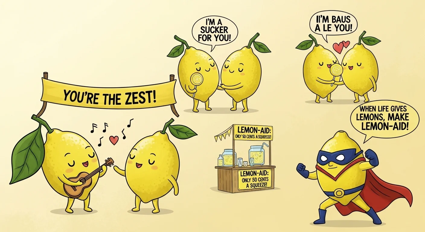 Trendy Lemon Love Wordplay Perfect for Social Media