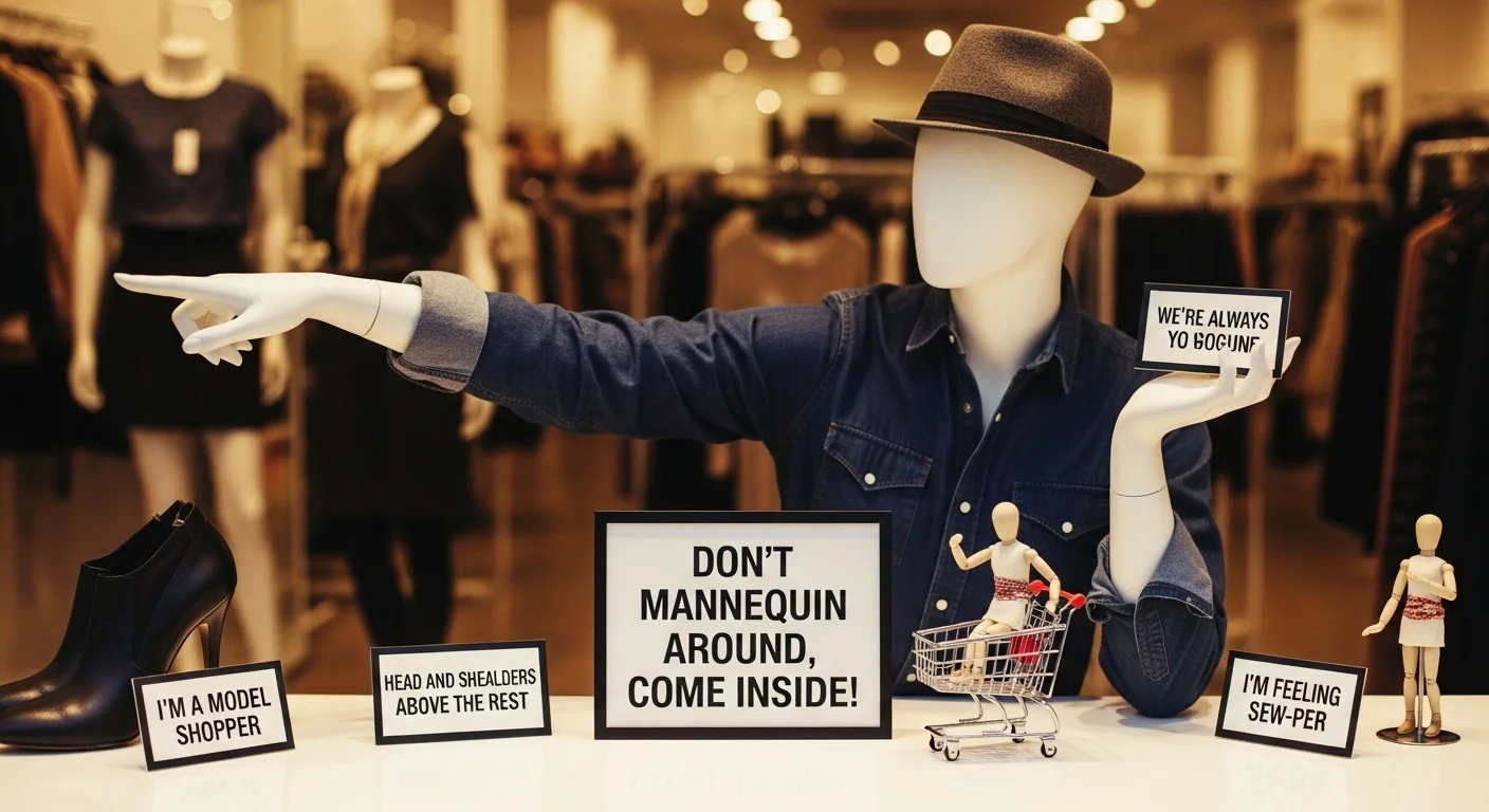 Witty Mannequin Lines to Brighten Your Day