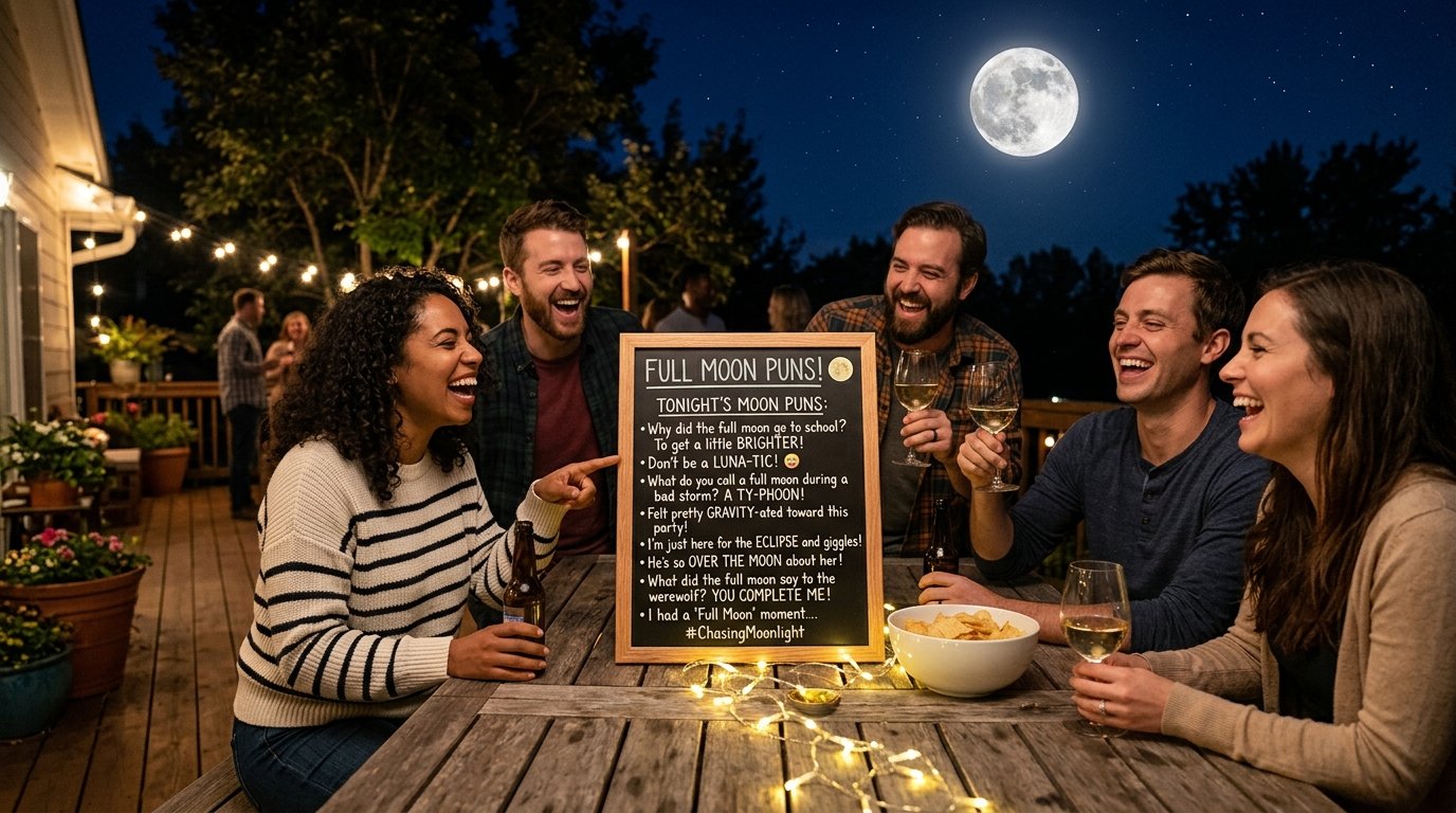 Travel & Adventure Full Moon Puns for Road Trips