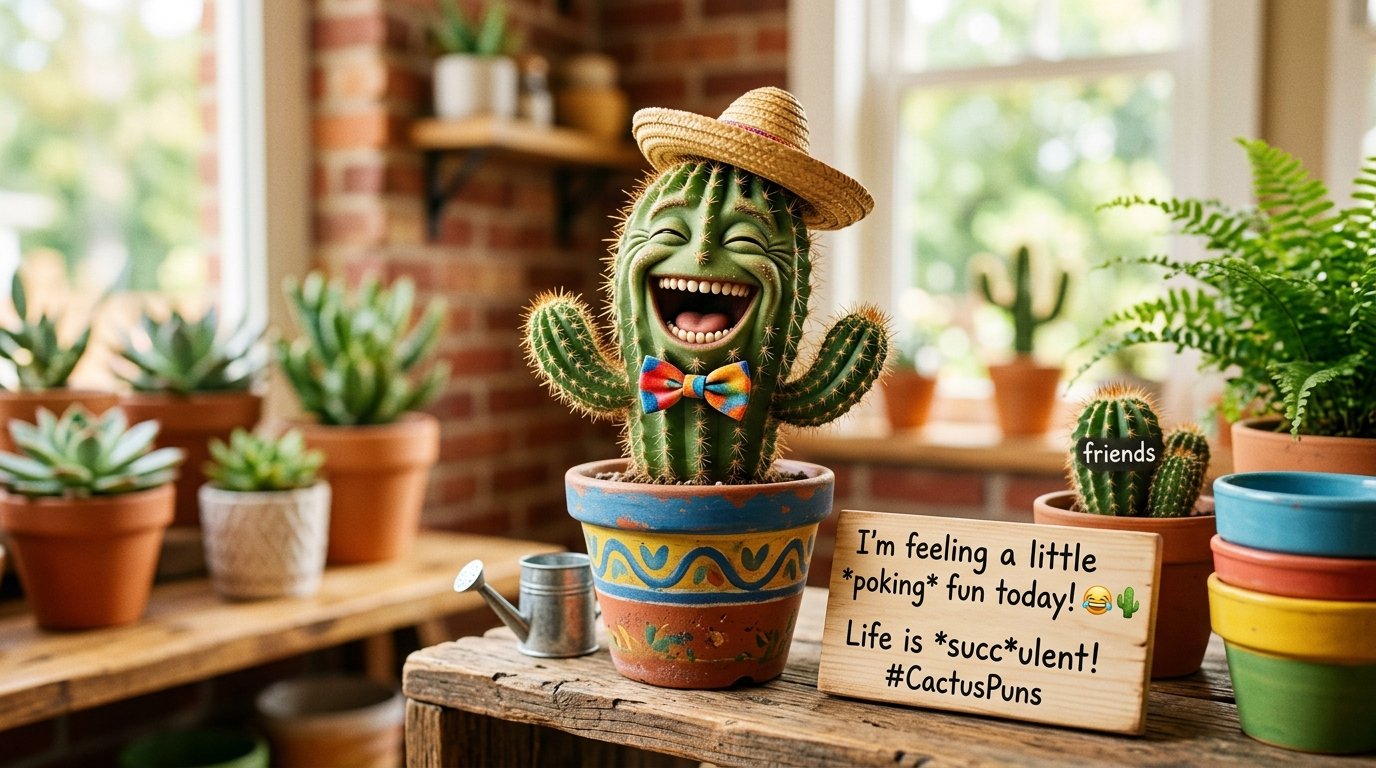 Trendy Cactus Wordplay Perfect for Social Media