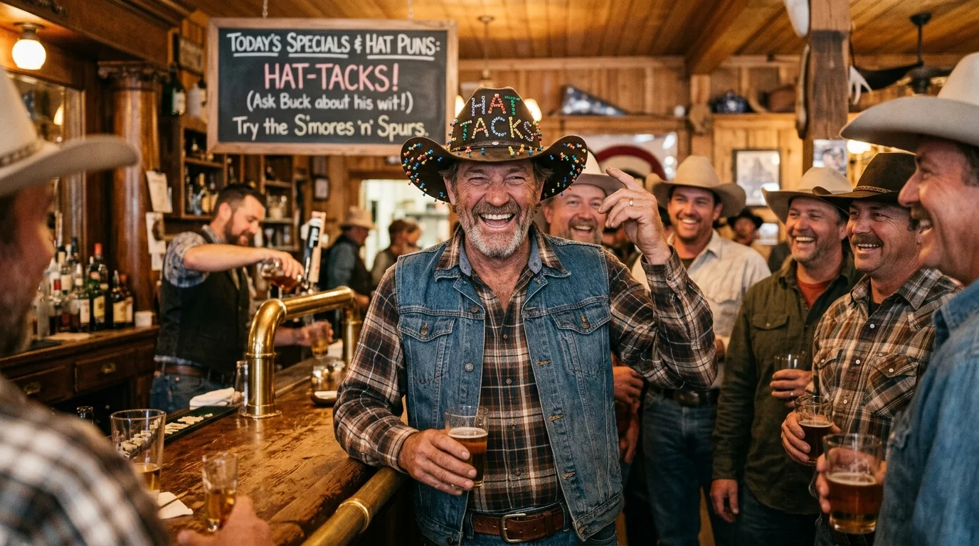 Trendy Cowboy Hat Wordplay Perfect for Social Media