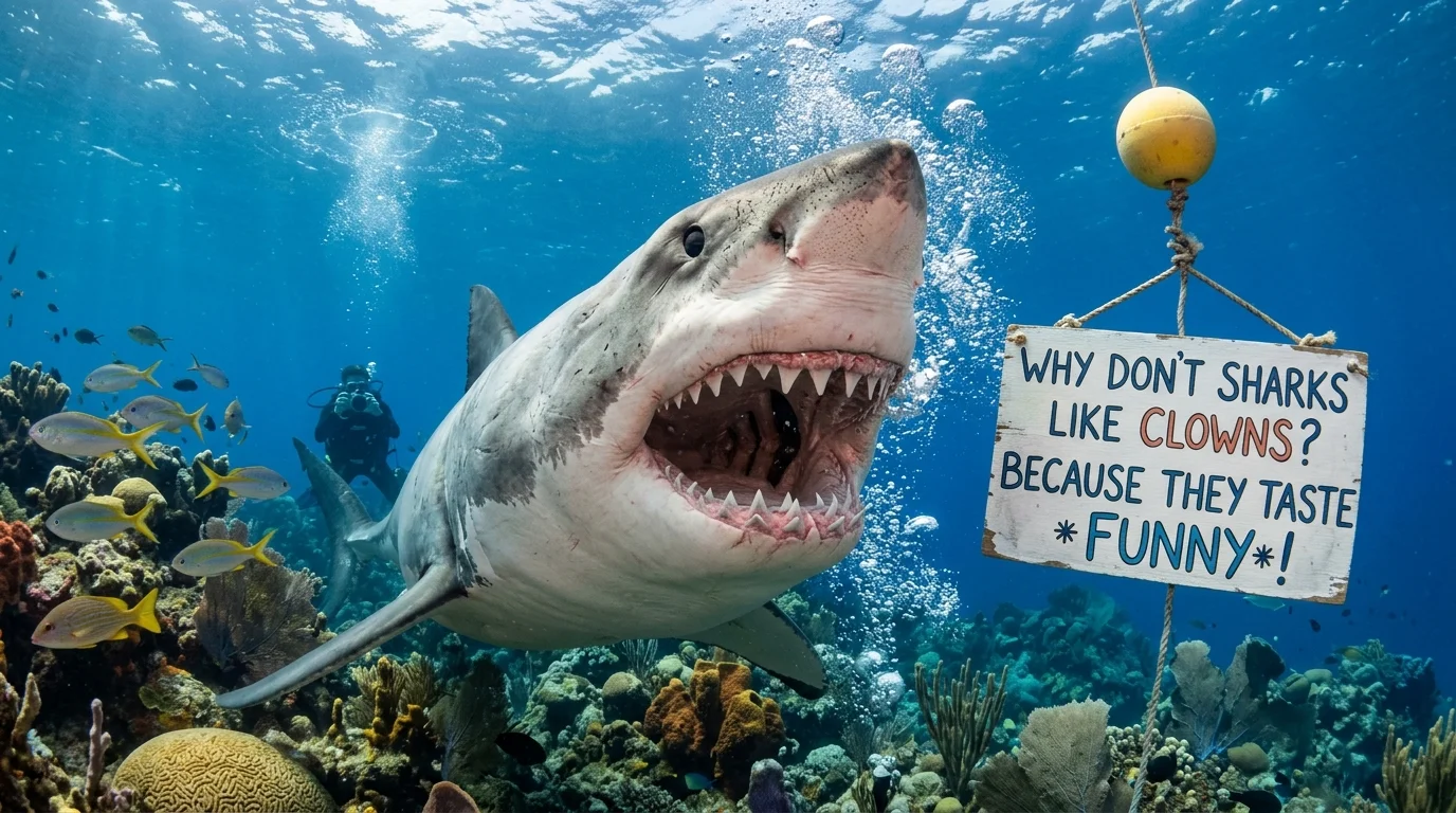 📱 Trendy Shark Wordplay Perfect for Social Media