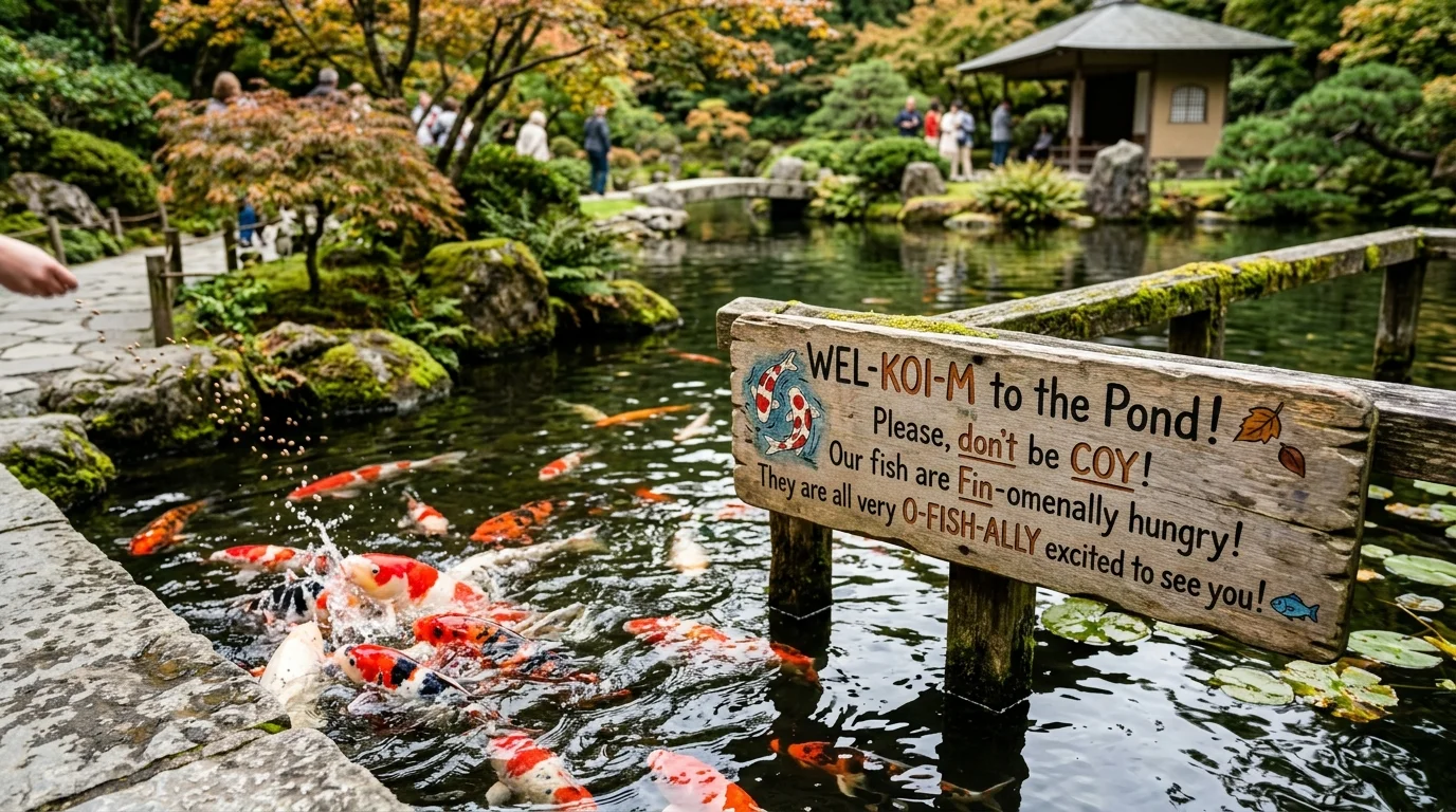 Trendy Koi Fish Wordplay Perfect for Social Media