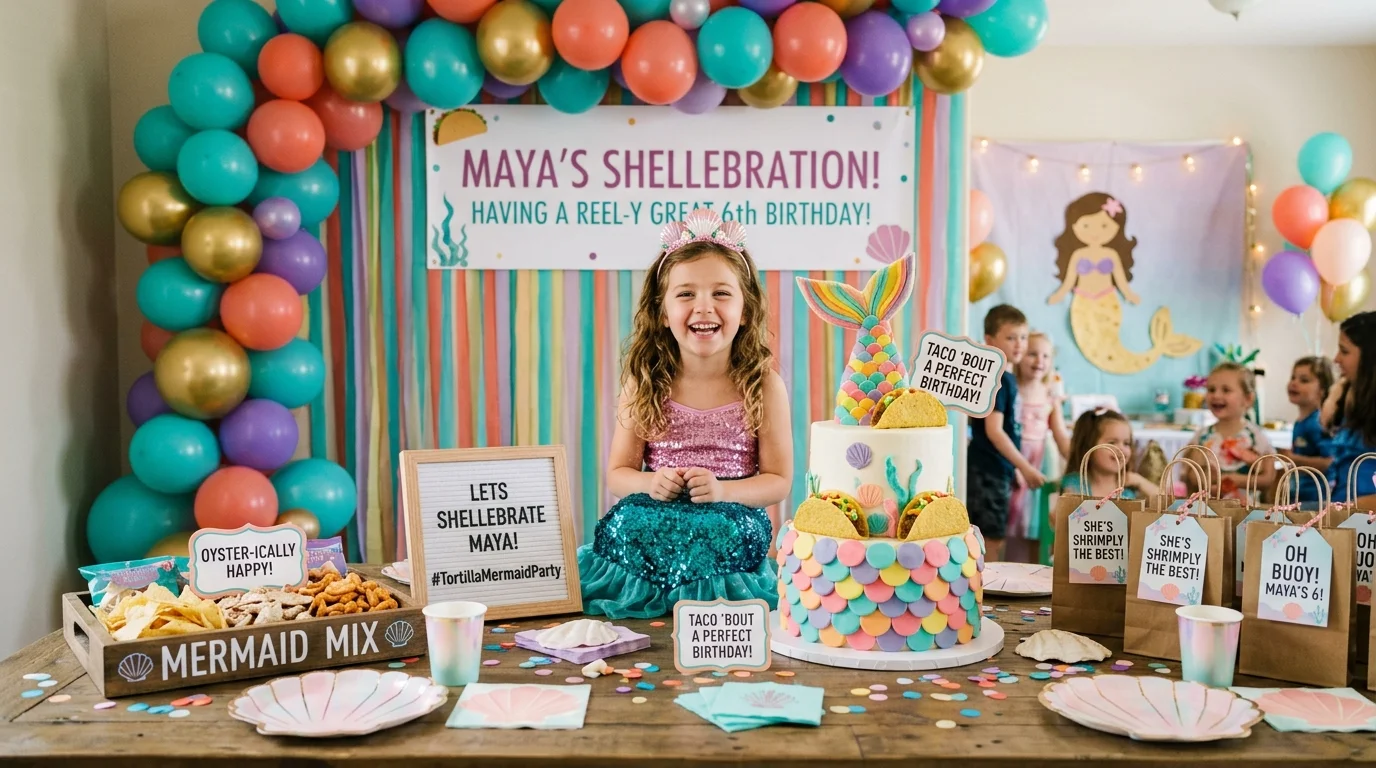 Trendy Mermaid Birthday Wordplay Perfect for Social Media