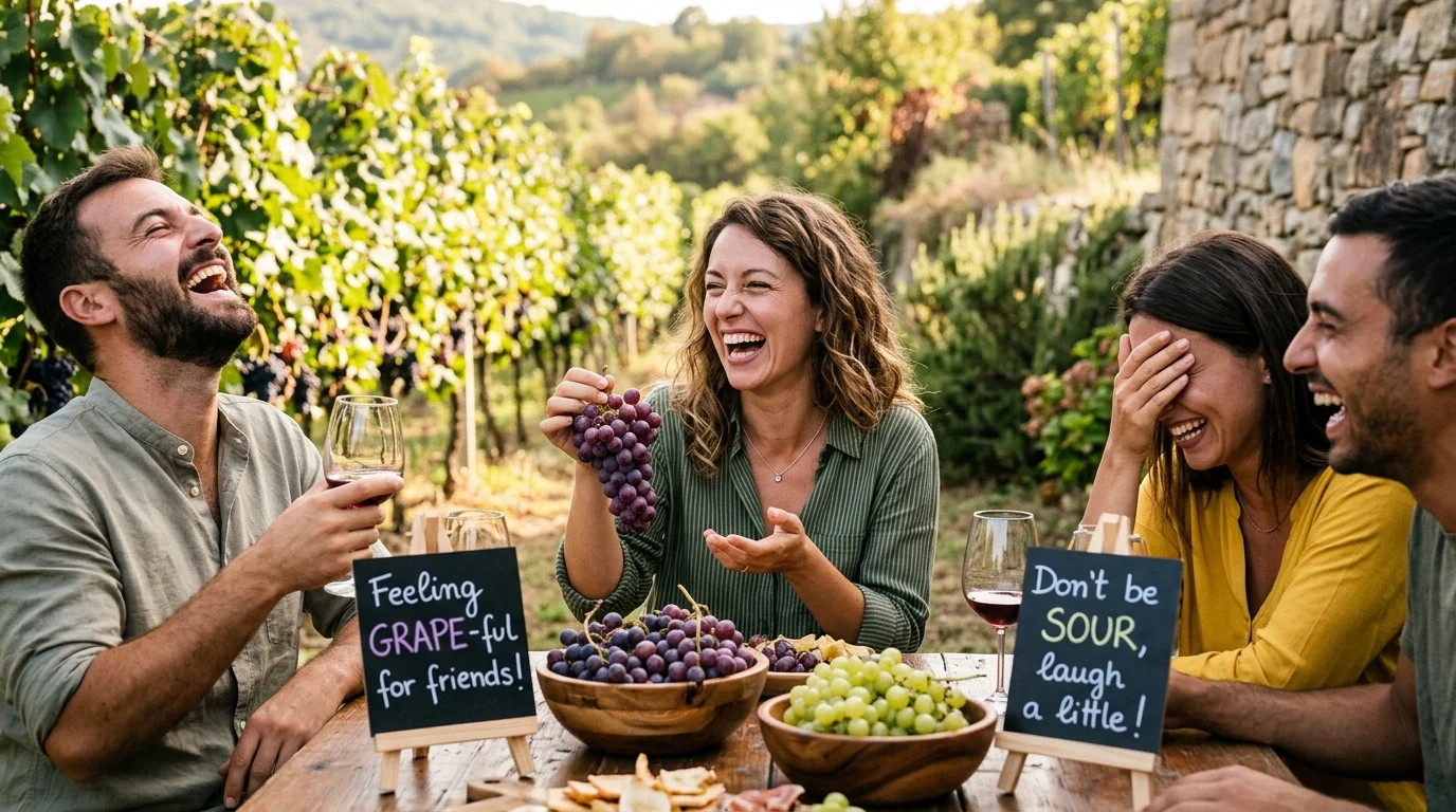 📱 Trendy Grape Wordplay Perfect for Social Media