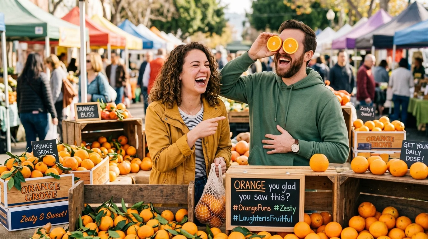 📱 Trendy Orange Puns for Reels & Stories