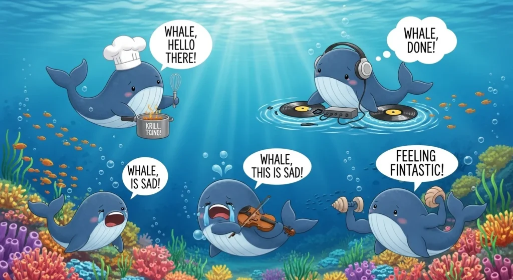 cute whale puns