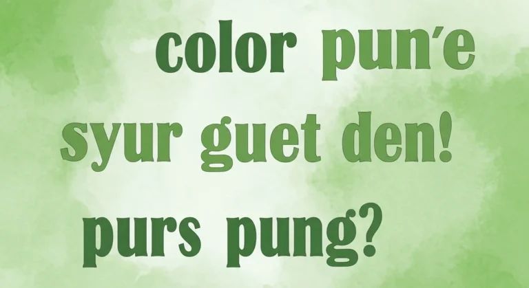 color green puns